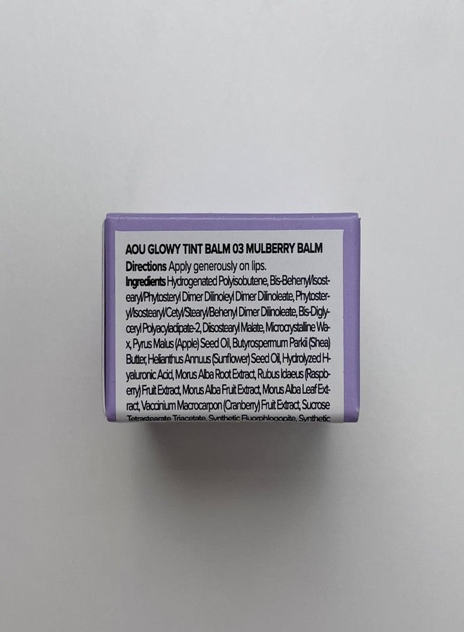 AOU GLOWY TINT BALM Tinted Lip Balm with Natural Gloss Instant Hydration for Chapped Lips 0.12Oz (03 Mulberry Balm) - Image 5